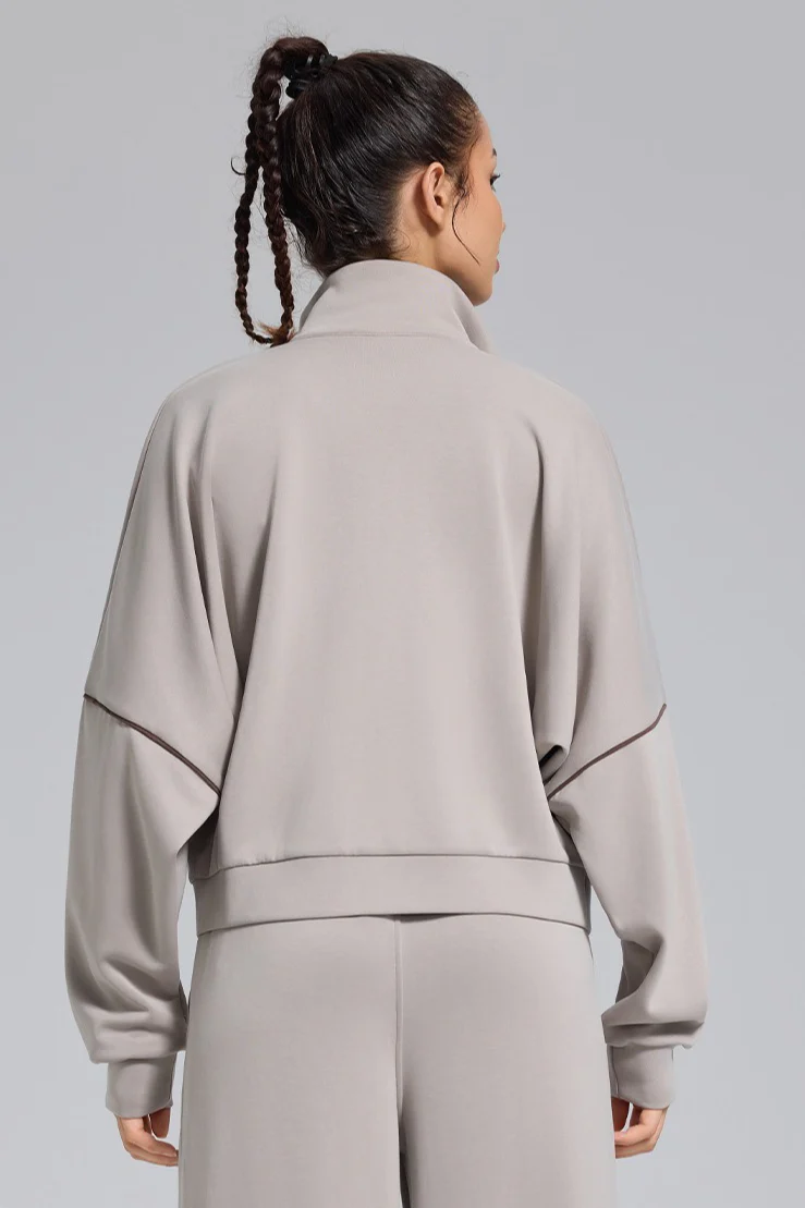Zip Cardigan Loose Athletic Outdoor Yoga Long Sleeve Jacket - Image 11