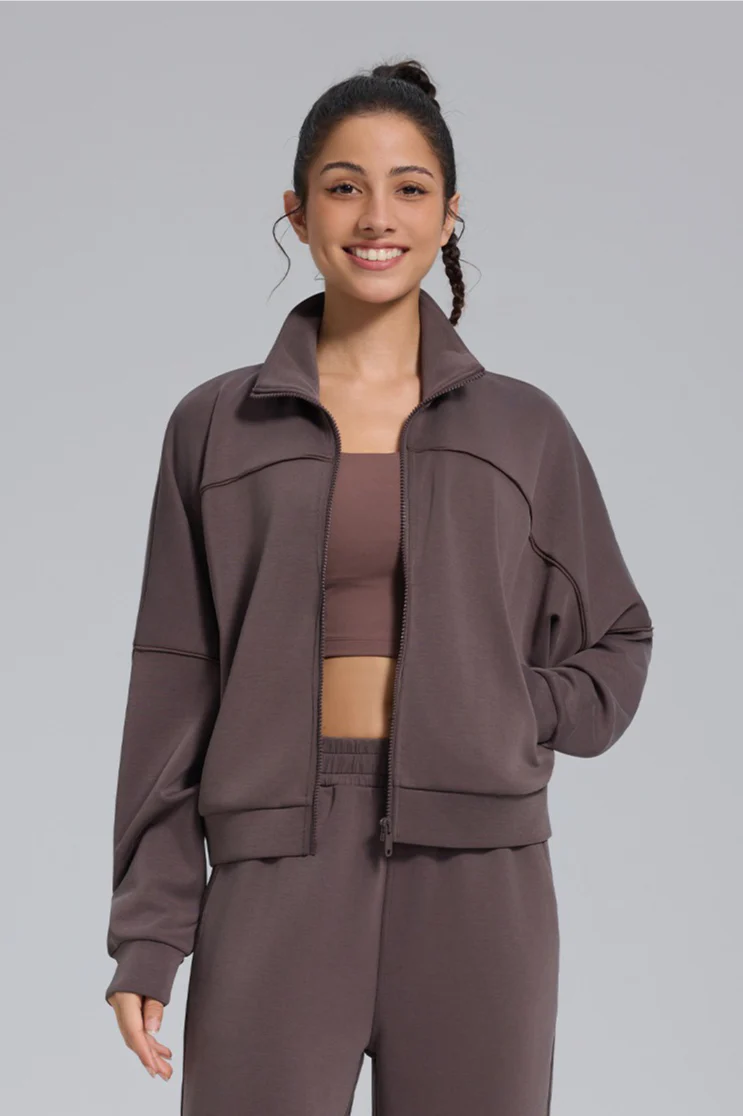 Zip Cardigan Loose Athletic Outdoor Yoga Long Sleeve Jacket - Image 13