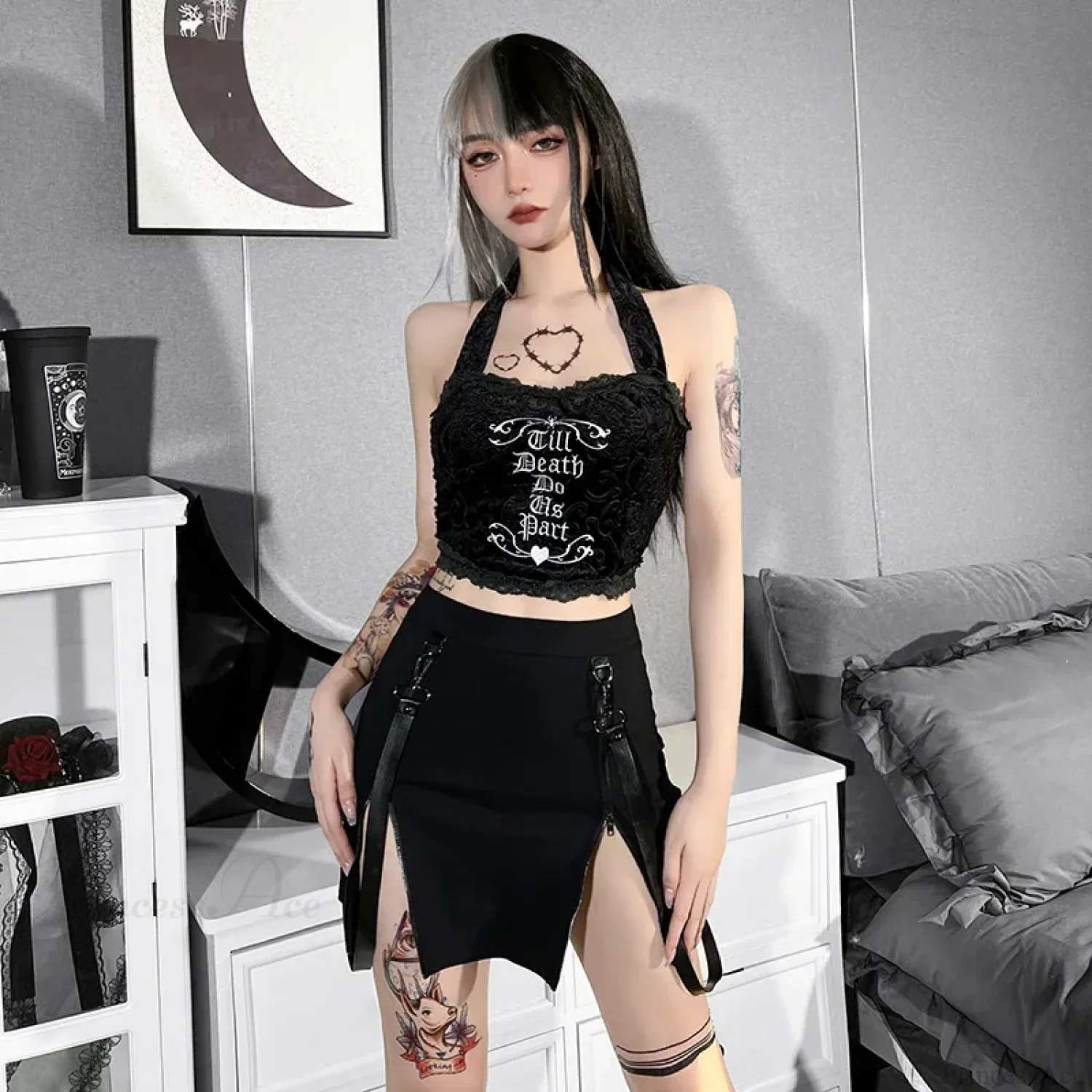 Zip Split High Waist Pencil Skirt - Image 5