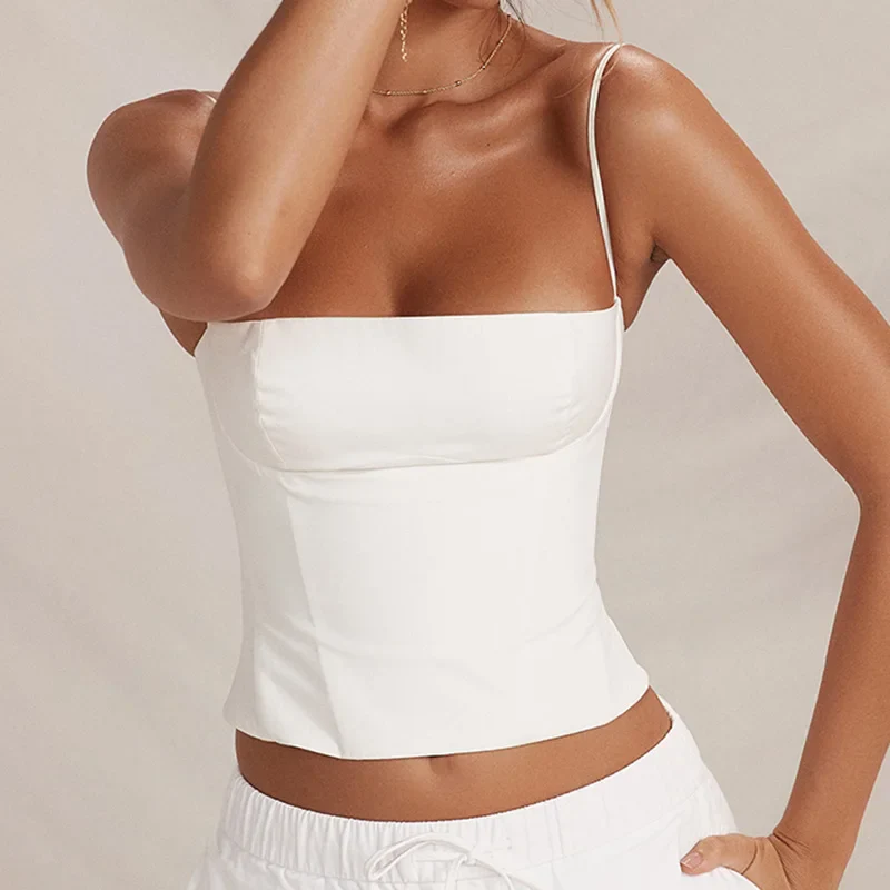 Zip-Up Bustier Corset Crop Top - Image 2