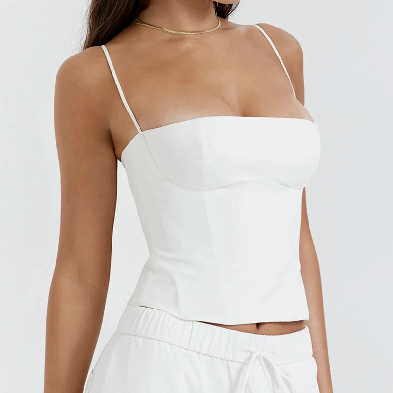 Zip-Up Bustier Corset Crop Top - Image 5